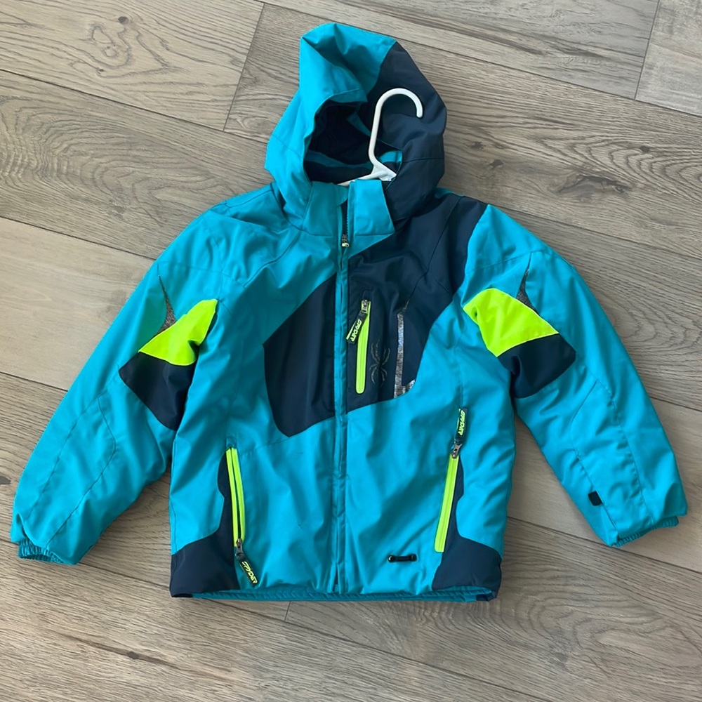 Spyder Kids Matching Set - Blue and Neon Green